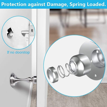 Door Stopper, Magnetic Door Stop, Stainless Steel, Magnetic Door Catch, 3M Double-Sided Adhesive Tape, No Drilling, Screws for Stronger Mount, Hold Your Door Open, for Wide Doors (2)