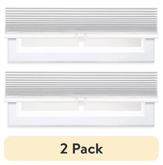 Cordless Polyester Light Filtering Cellular Shade, White, 29" X 72"